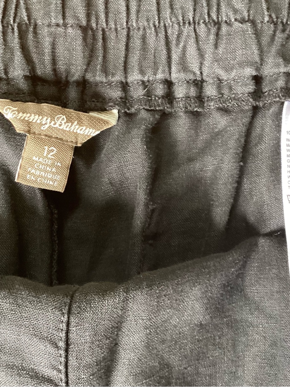 Tommy Bahama black linen pants, Size 12 - Picture 3 of 3
